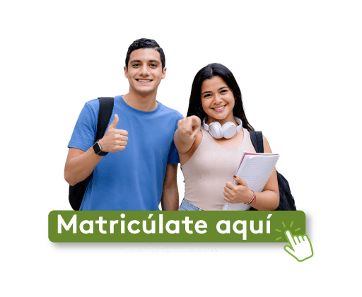 Estudiantes universitarios sonriendo con el pulgar hacia arriba