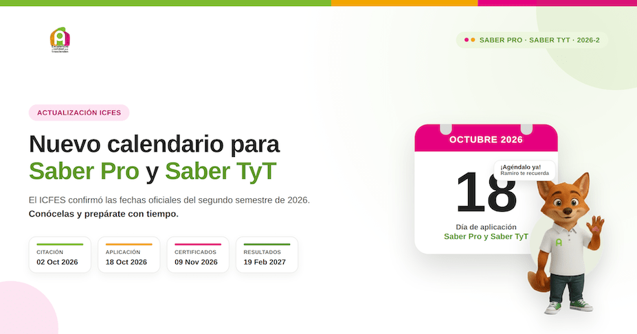Banner Fechas Icfes areandina